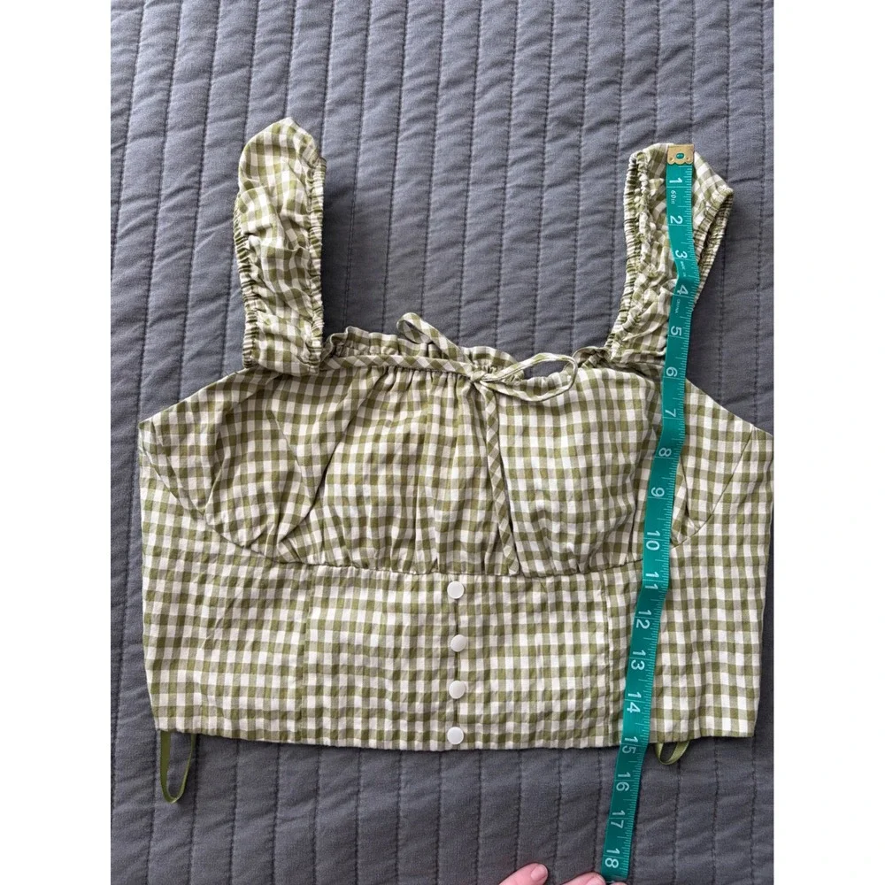 Olive Gingham A-Line Skirt Set - Women - Picture 5 of 7